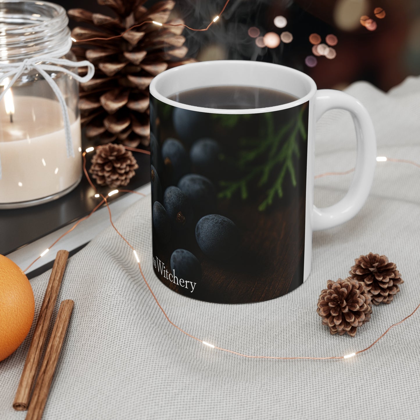 Mug 11oz - Fresh Juniper Berry Cottage Moss Witchery Coffee Mug
