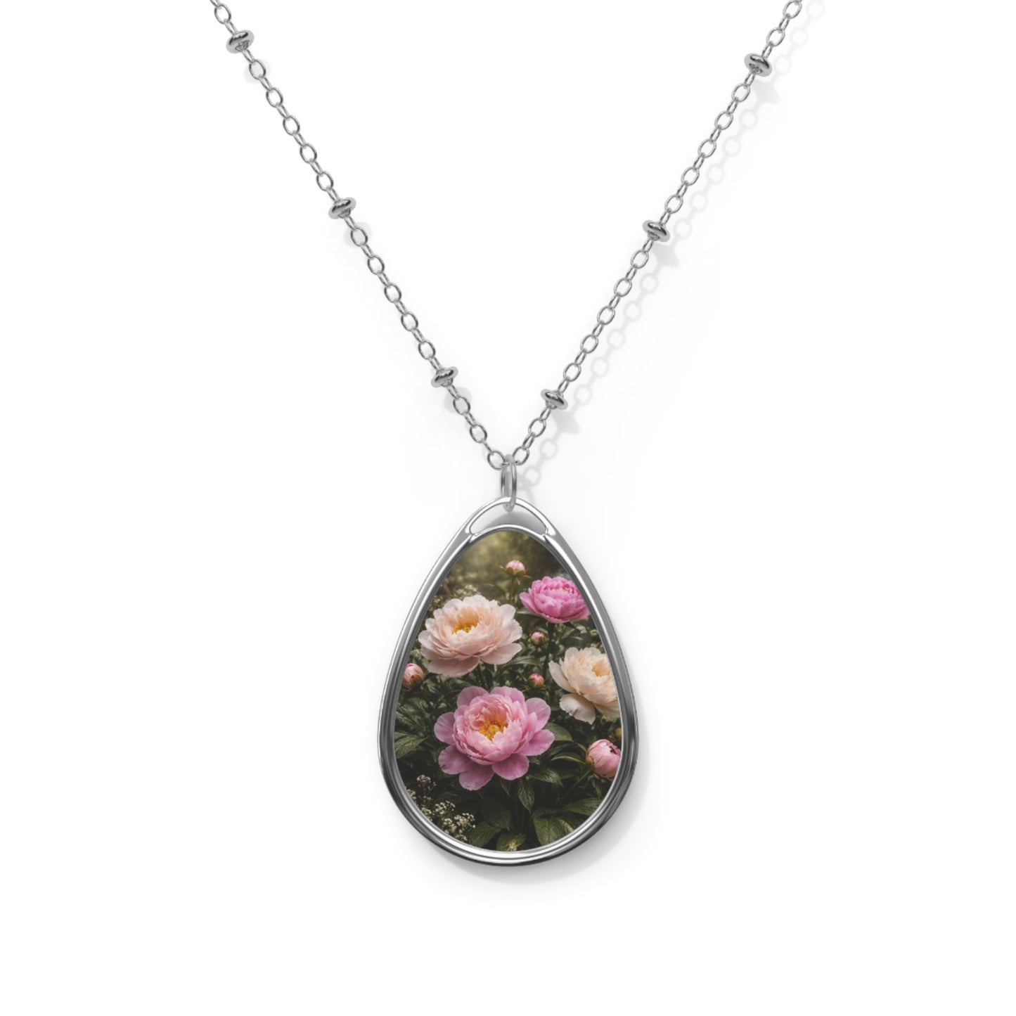 Peony Oval Necklace