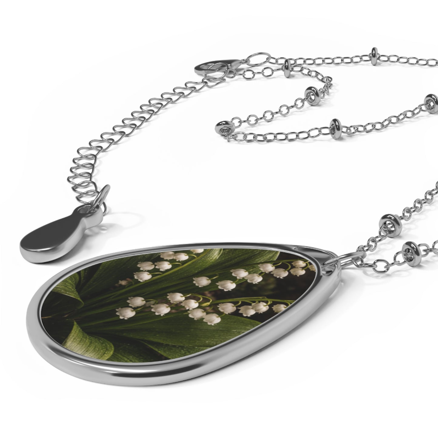 Lilly of The Valley  Oval Necklace