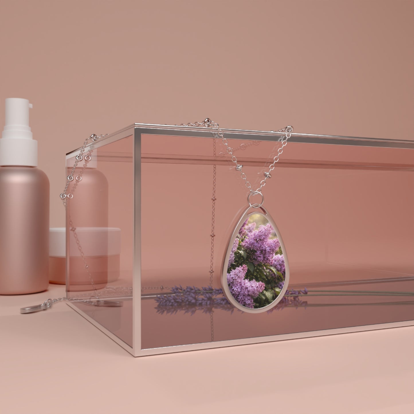 Lilac Oval Necklace