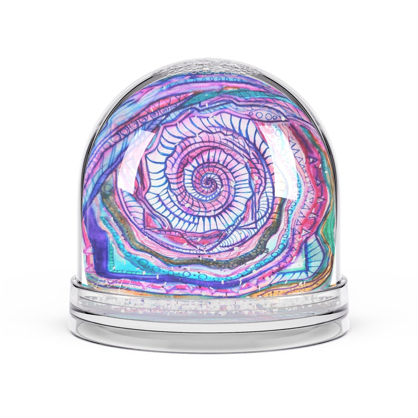 Sacred Sprials of Life Force Snow Globe