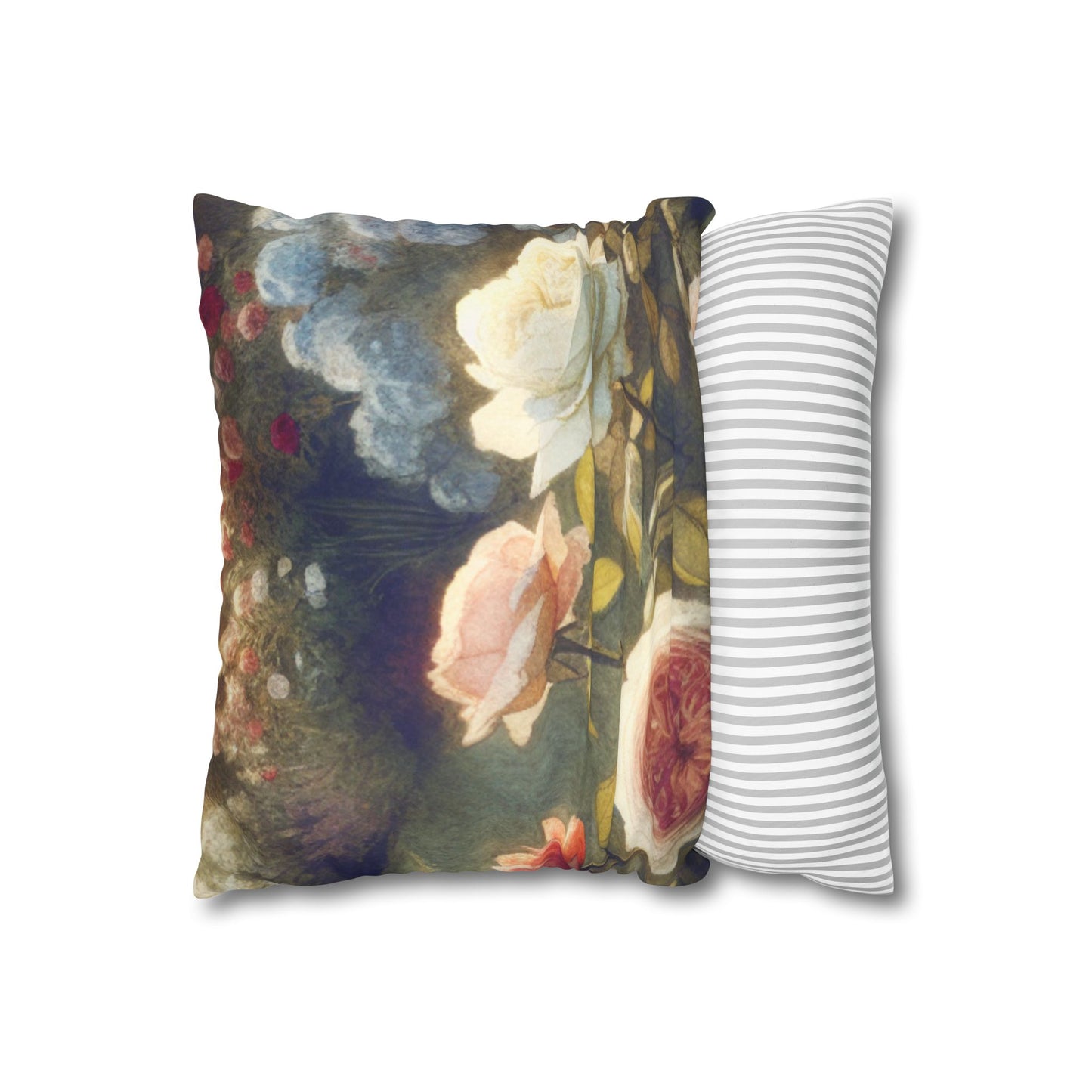 English Garden RoseFaux Suede Square Pillowcase