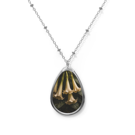 Angels Trumpet Oval Necklace