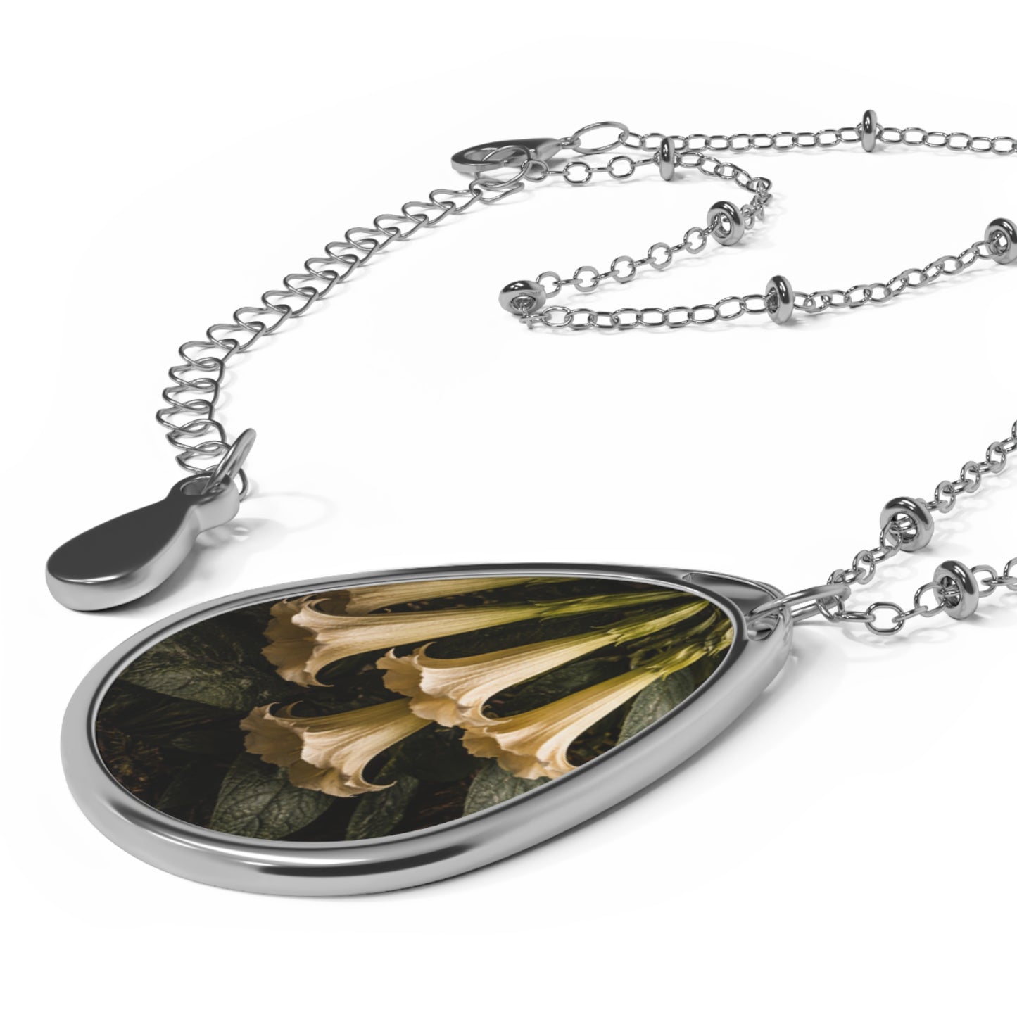 Angels Trumpet Oval Necklace