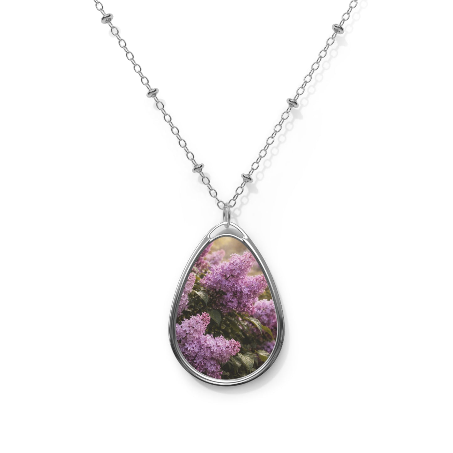 Lilac Oval Necklace